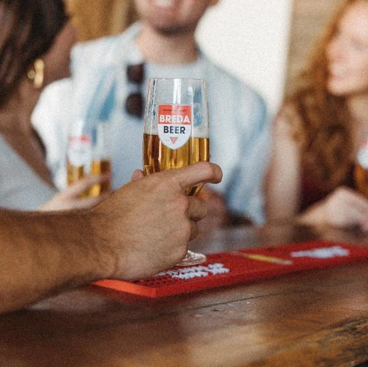 Breda Beer served in a social setting